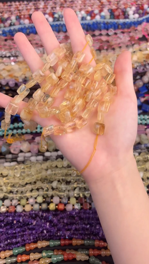 玛瑙/玉髓未镶嵌珠宝半成品黄塔晶方牌10