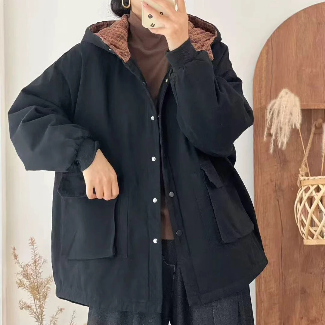 9013新款加厚冬季休闲百搭时尚连帽棉服