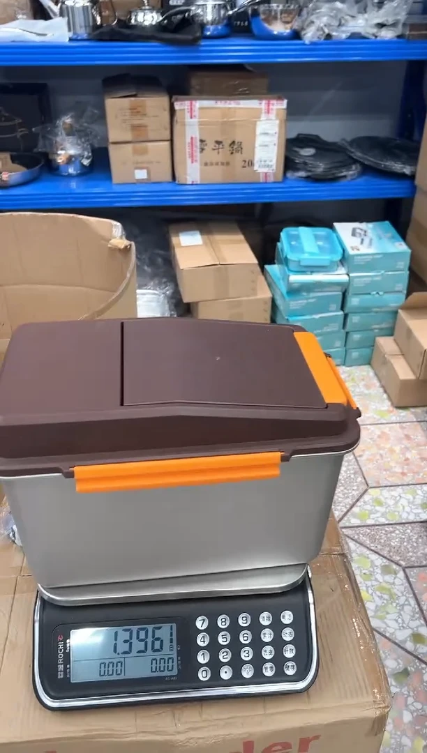 【闪购商品】不锈钢棕色米桶