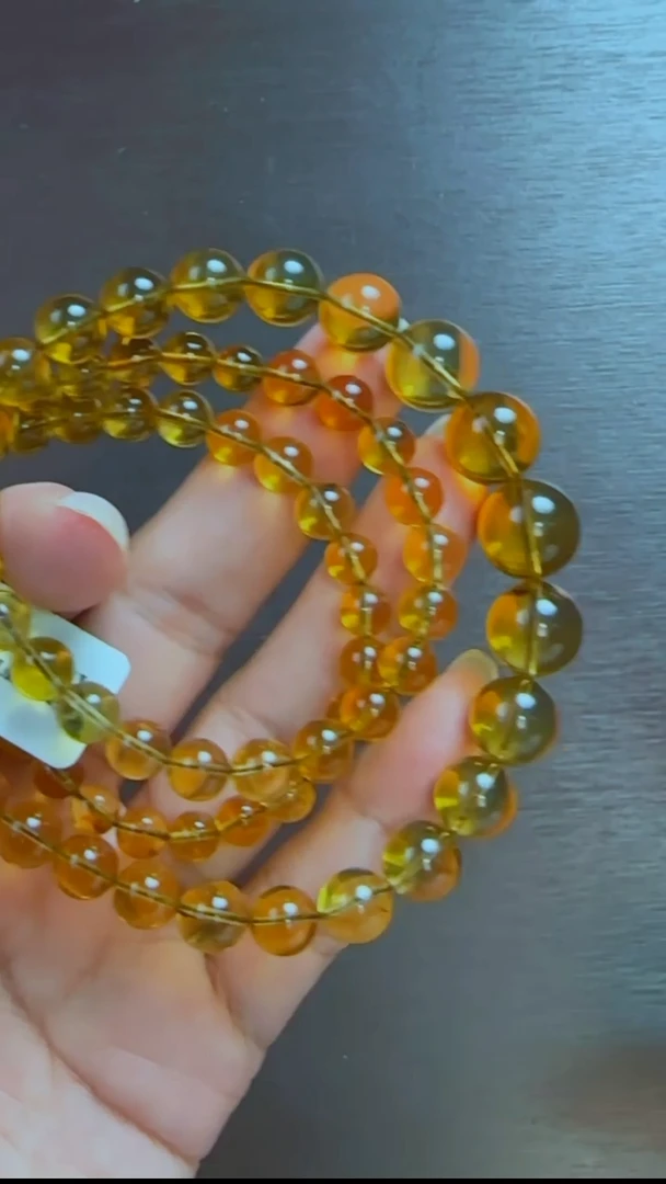 琥珀颈饰未镶嵌墨西哥蓝珀塔链