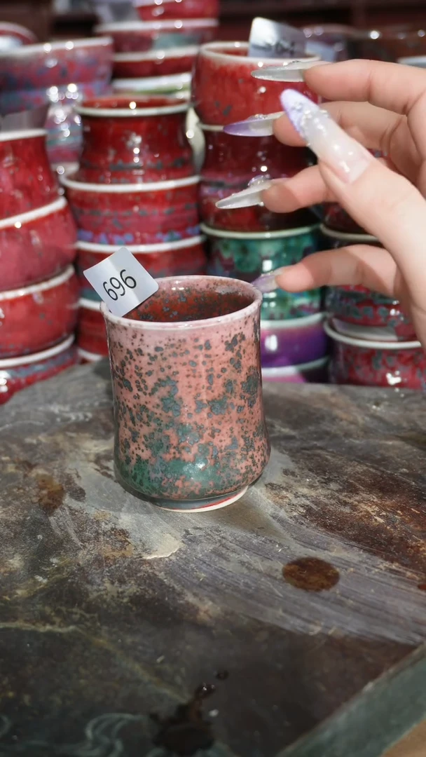 摆件陶精品窑变钧瓷茶器