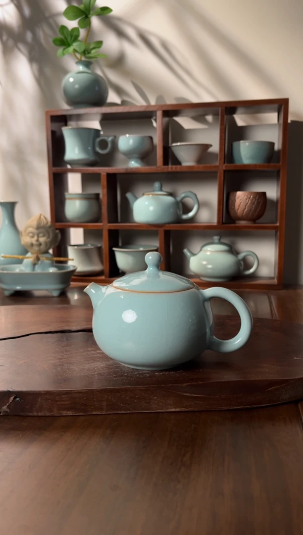 【闪购商品】壶汝窑天青釉色西施茶壶