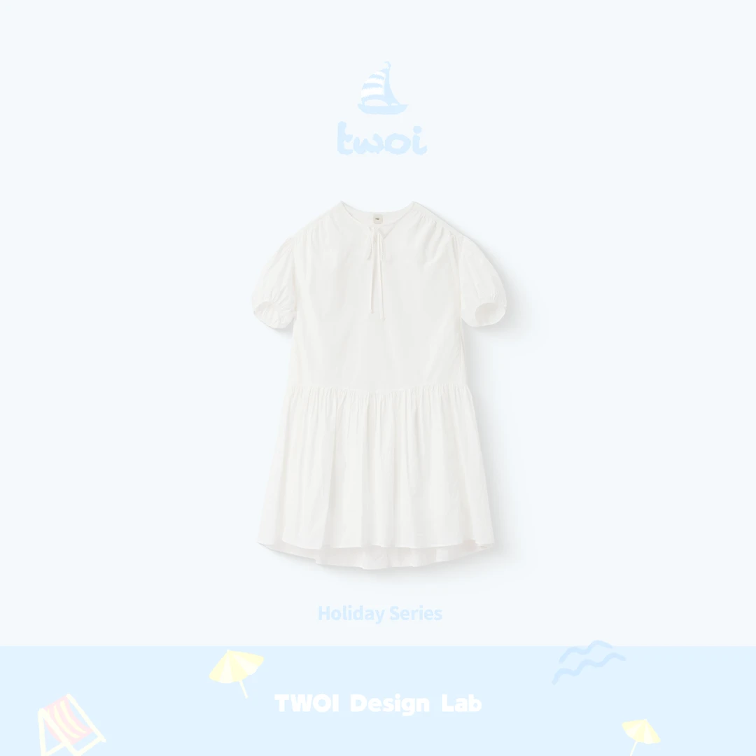TWOI Design Lab "假日系列"「奶油白大摆没穿连衣裙」