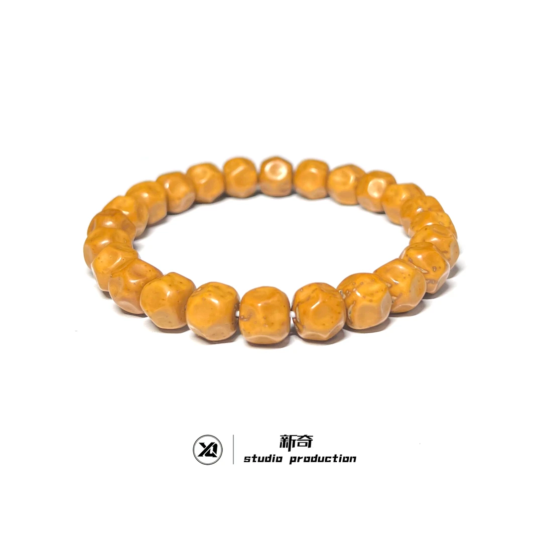 新奇【实心】【传说级】紫金鼠10mm奶酪无相雕刻款无棕线