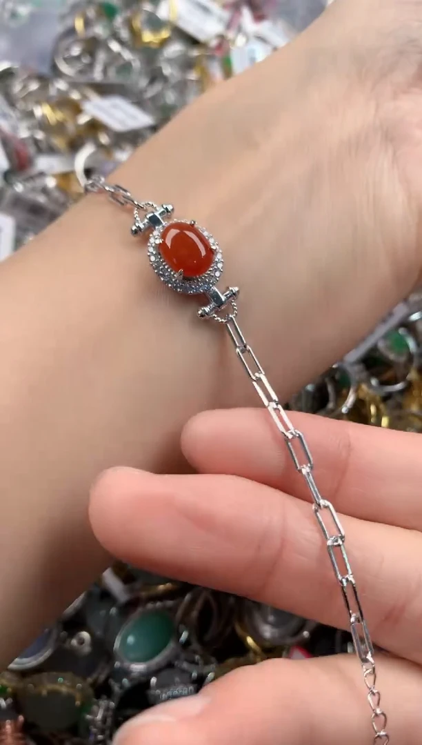 银S925镶嵌戒指翡翠222  3