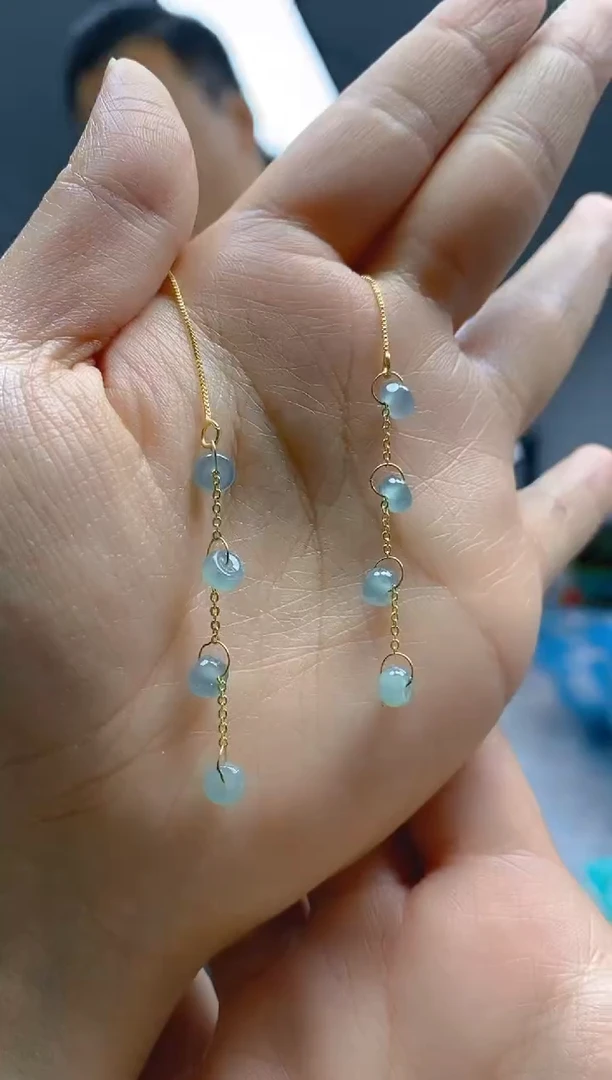 【闪购商品】翡翠耳饰合金053翡翠耳线