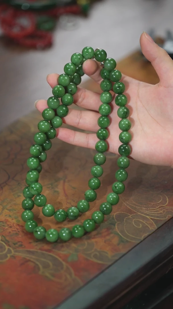 【闪购商品】和田玉项链未镶嵌碧玉妈妈链12mm