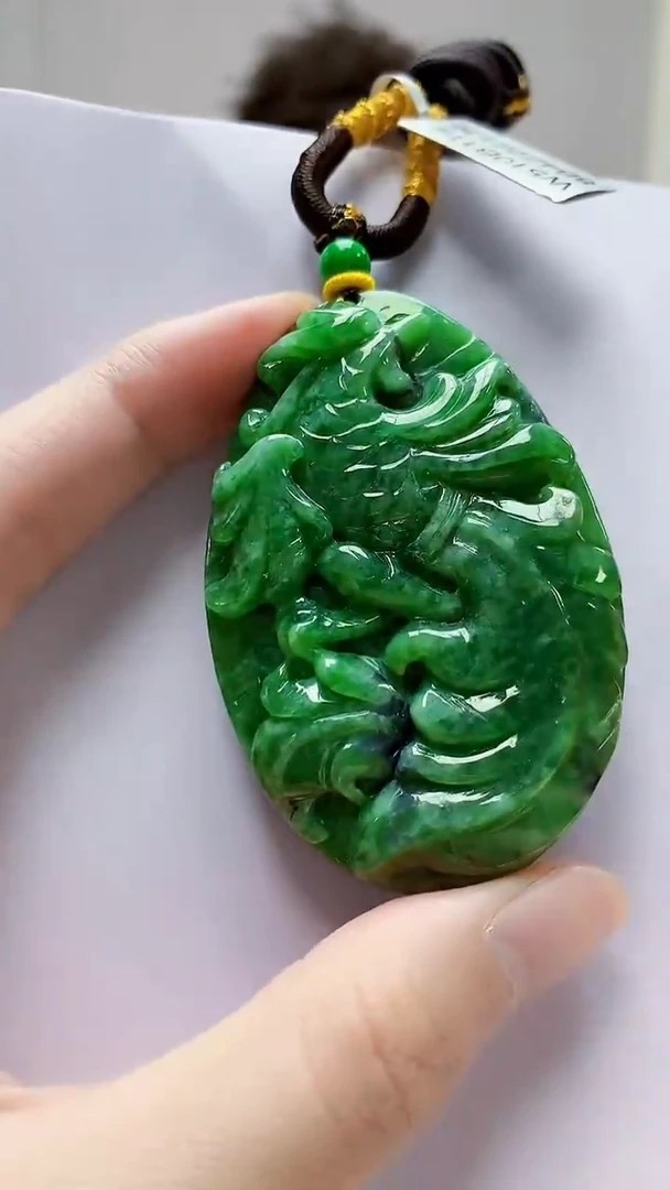 未镶嵌定制翡翠4688zm-毛货挂件凤凰31