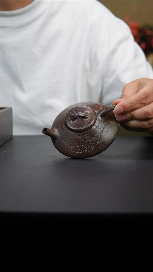 茶壶紫砂南**南紫砂壶微瑕柴烧合瓢