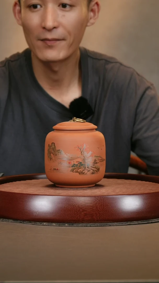 茶杯紫砂紫泥茶叶罐