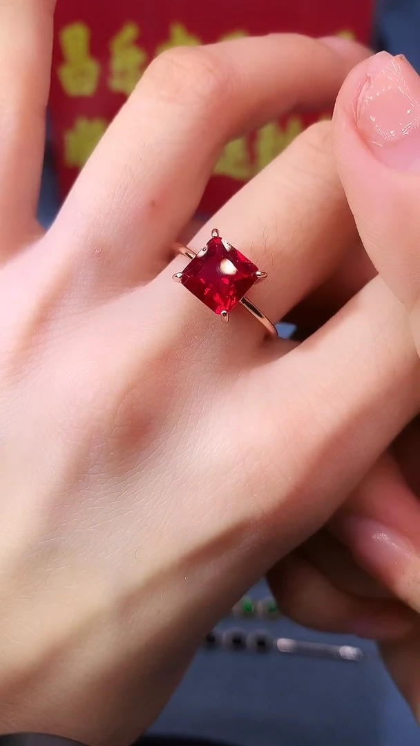 【闪购商品】红宝石戒指银S925镶嵌11111