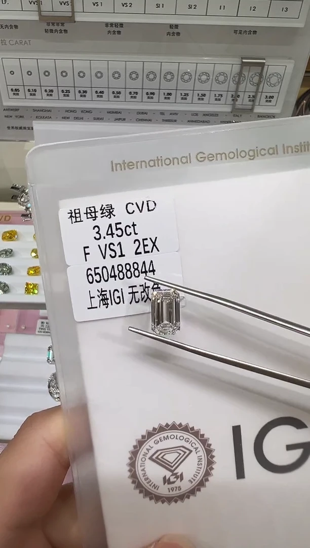 【闪购商品】实验室培育钻石未镶嵌@ 3.45ct 先鉴赏，再定制！