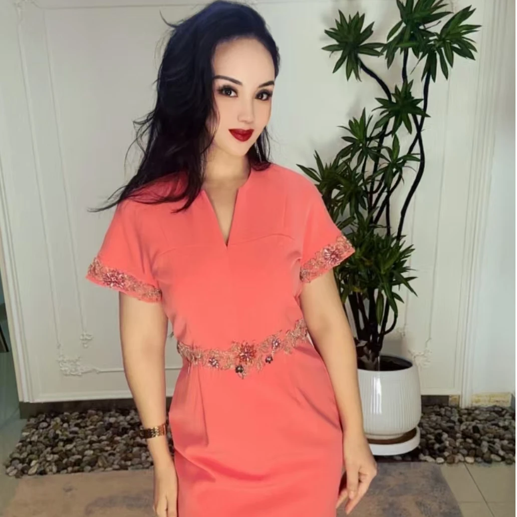 新款高档百搭中长裙  气质