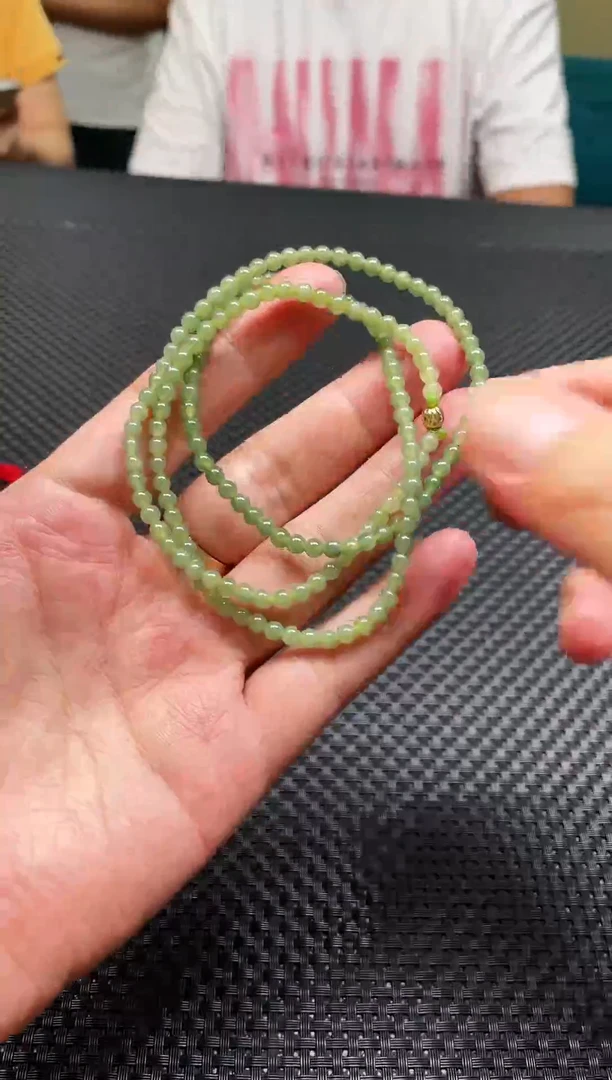 翡翠未镶嵌颈饰天然翡翠珠串