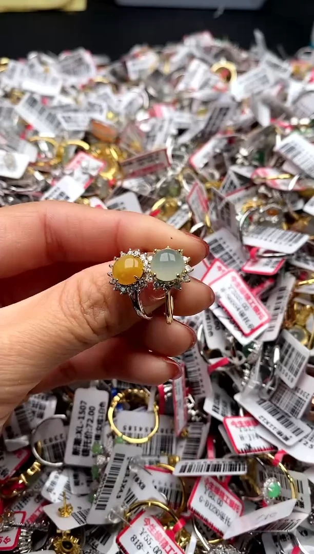 【闪购商品】翡翠戒指银S925镶嵌11111111     2