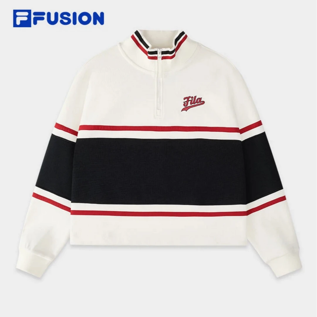 FILA女冬季新款时尚百搭宽松针织运动卫衣T11W512201