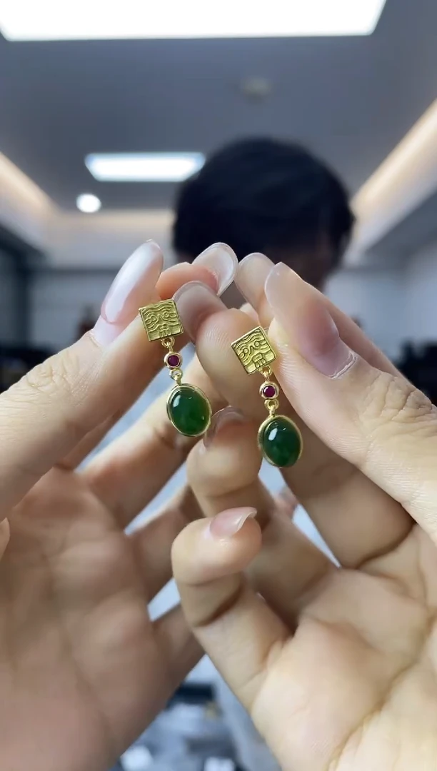 和田玉银S925镶嵌耳饰多样性一件发货