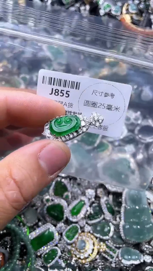 【闪购商品】翡翠颈饰未镶嵌J855吊坠