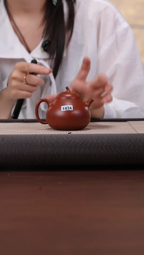 【闪购商品】紫砂茶壶1434DX 大红袍 茄瓜 170cc