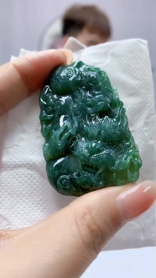 【闪购商品】定制翡翠未镶嵌4868ms-毛货182龙牌