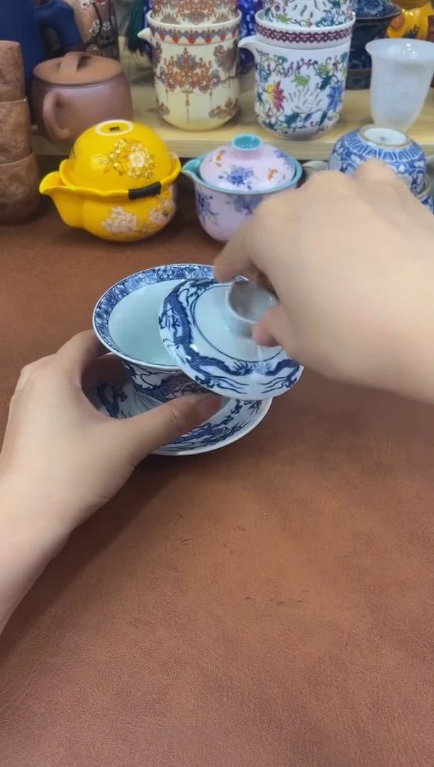 陶瓷茶具摆件旅行套组
