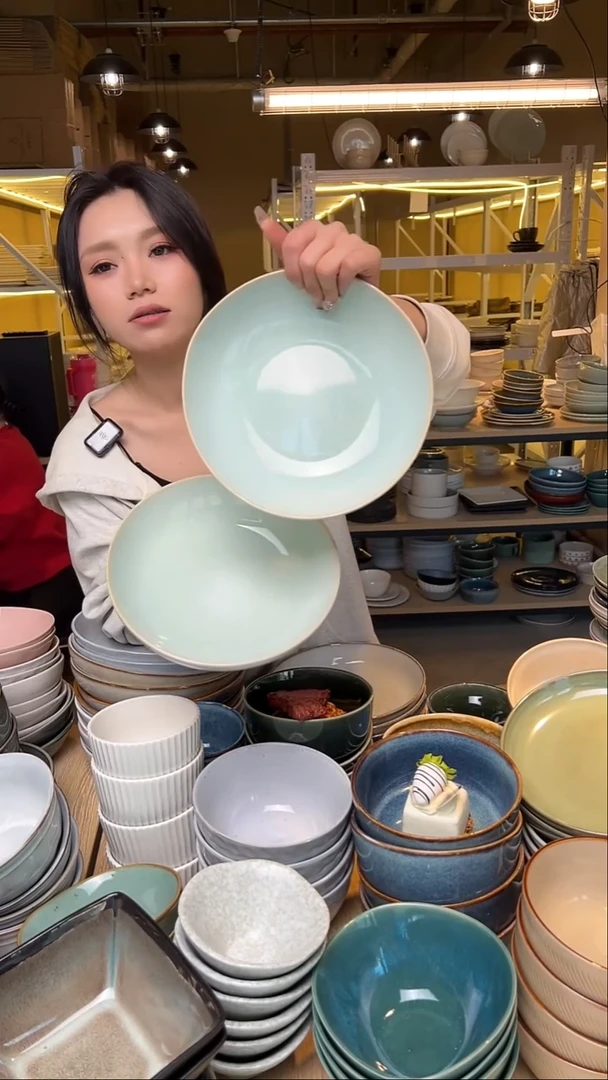 瓷174【瑕疵】外贸尾货窑变釉下彩