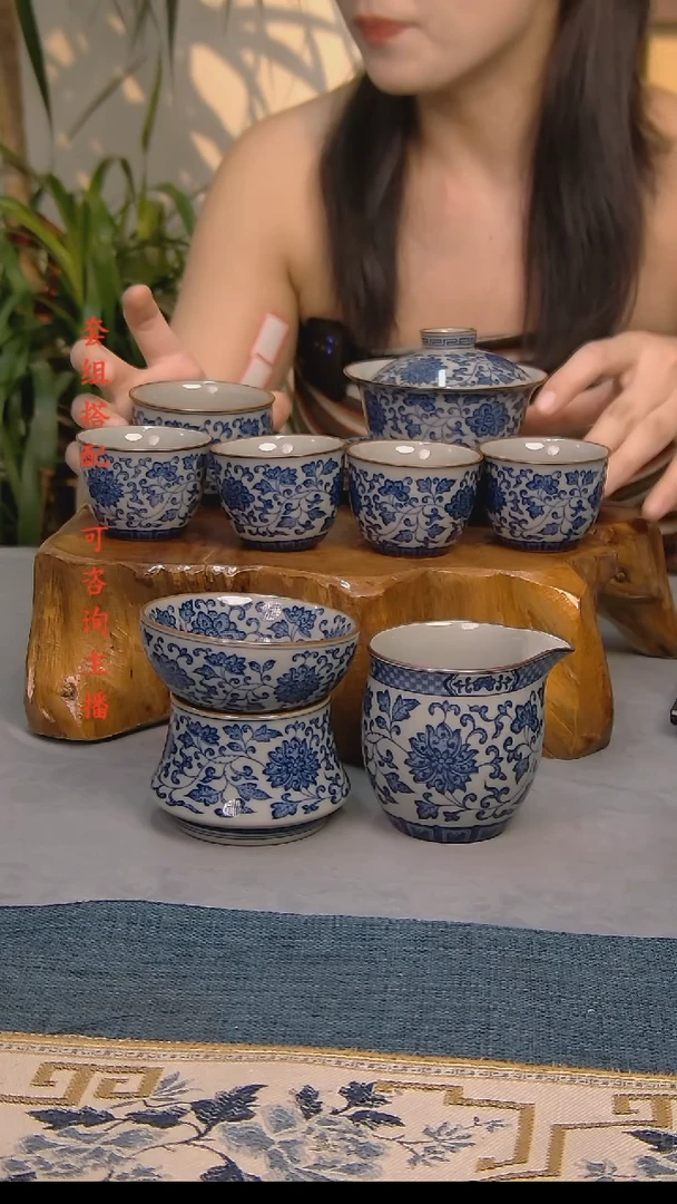 简装家用款8件套 老陶泥开片纹陶瓷茶具