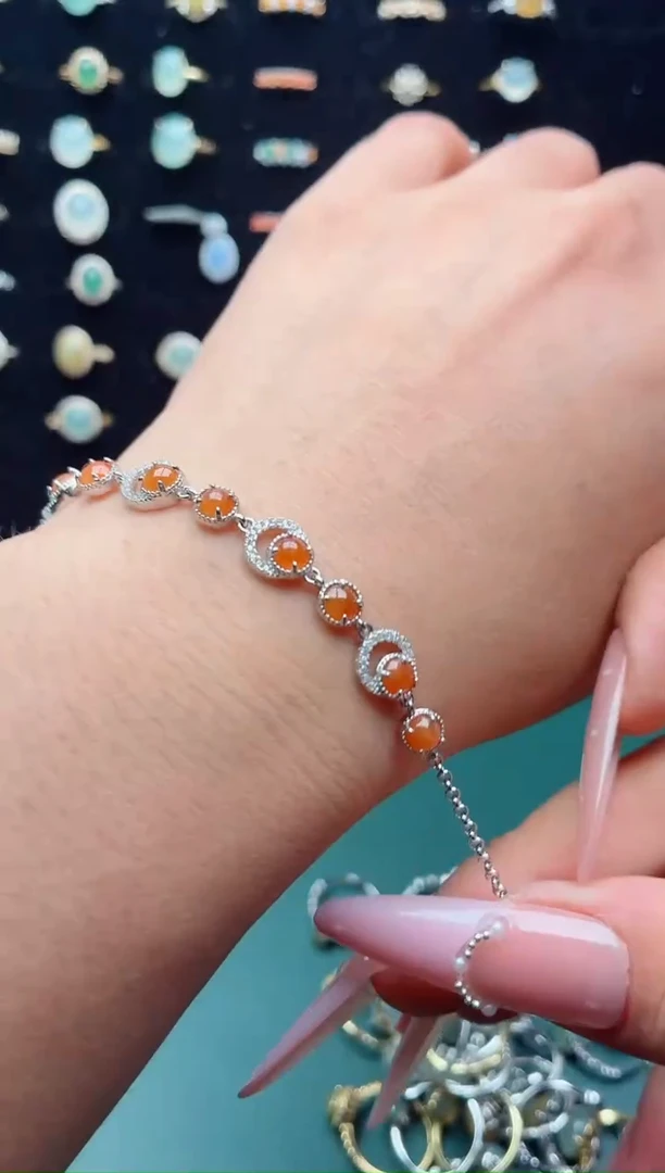 吊坠(不含链)银S925镶嵌翡翠.