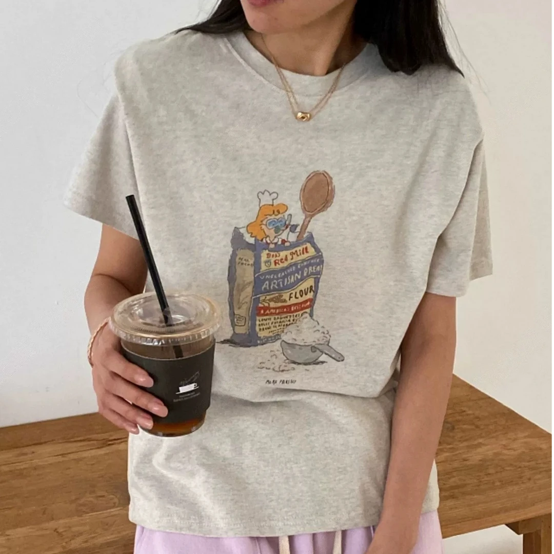 【Halo】dian*趣味卡通设计小众百搭短袖T恤