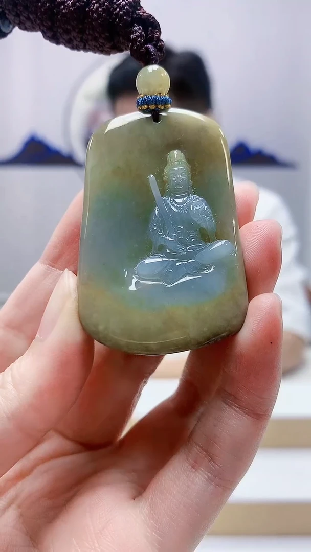 未镶嵌定制翡翠4917zm-毛货挂件虚空84