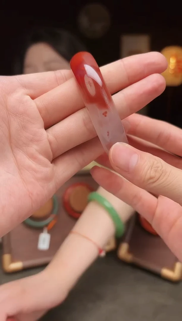 南红玛瑙未镶嵌把件zp45手镯  54