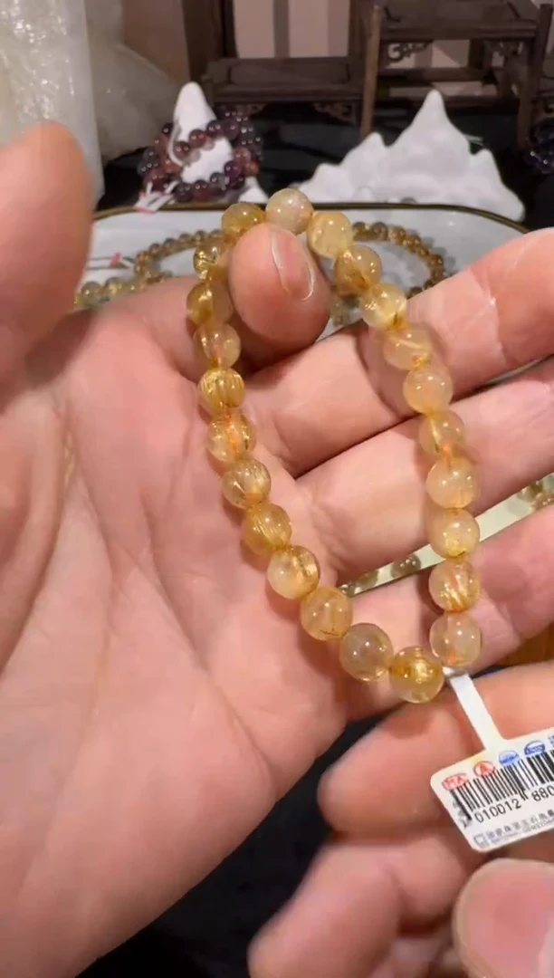 未镶嵌手串发晶SJ-734金发晶