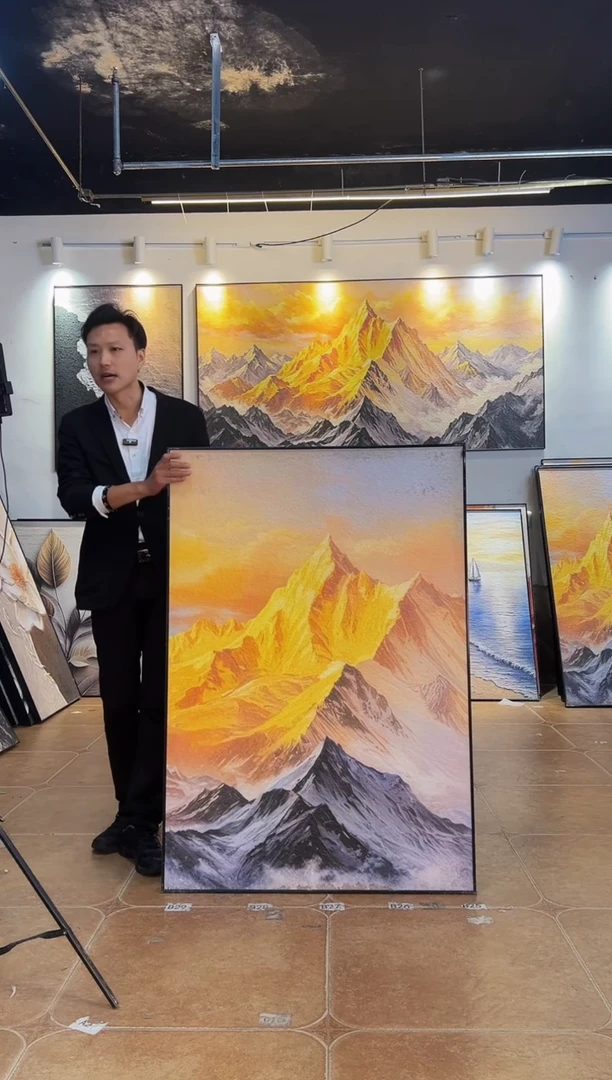 90*130 日照金山 黑框