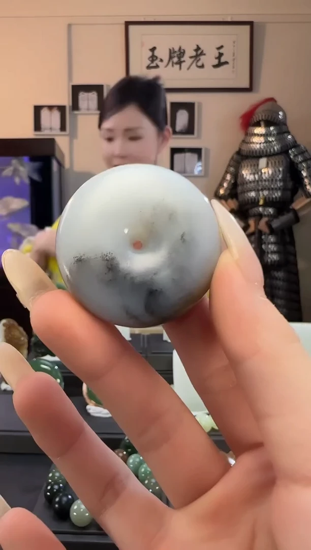 颈饰未镶嵌和田玉暖*楼兰三彩平安扣