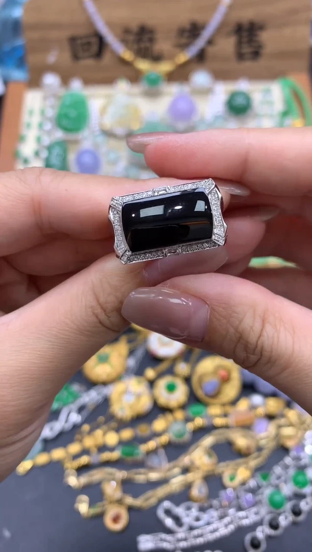 【闪购商品】翡翠戒指18K金镶嵌507-中国好珍宝