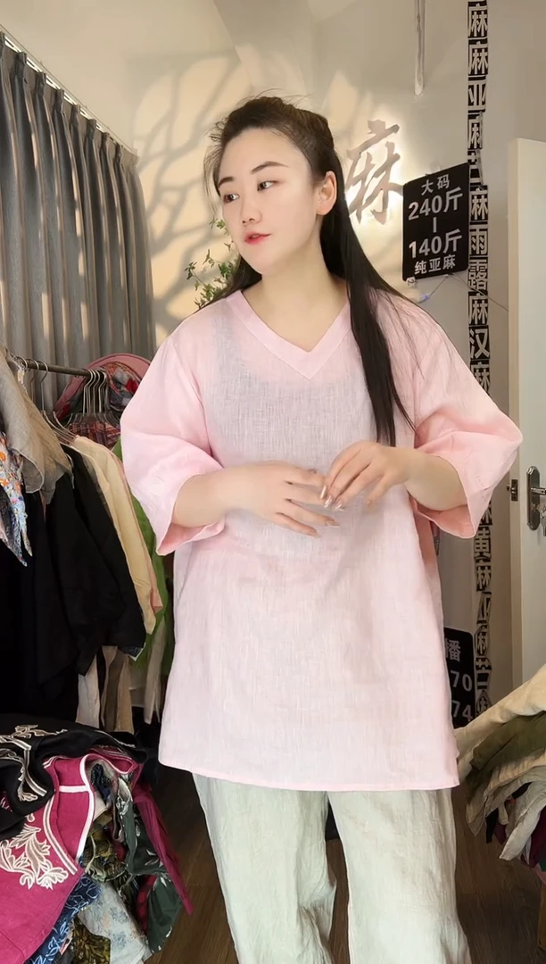 亚麻汉麻苎麻大码女装。