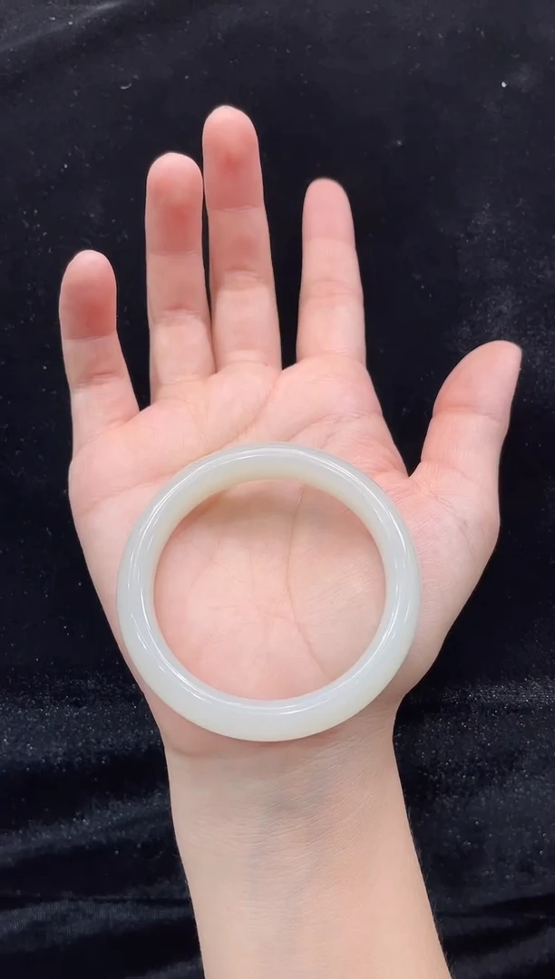 和田玉手镯未镶嵌新疆直发和田玉白玉#51上等和田玉手镯女