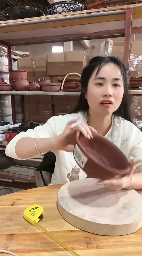 陶明细瑕疵紫砂扣肉碗不圆打磨色差