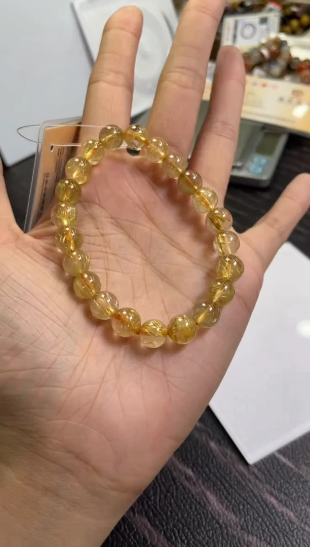 水晶手链未镶嵌8.5±/x-396【金发晶