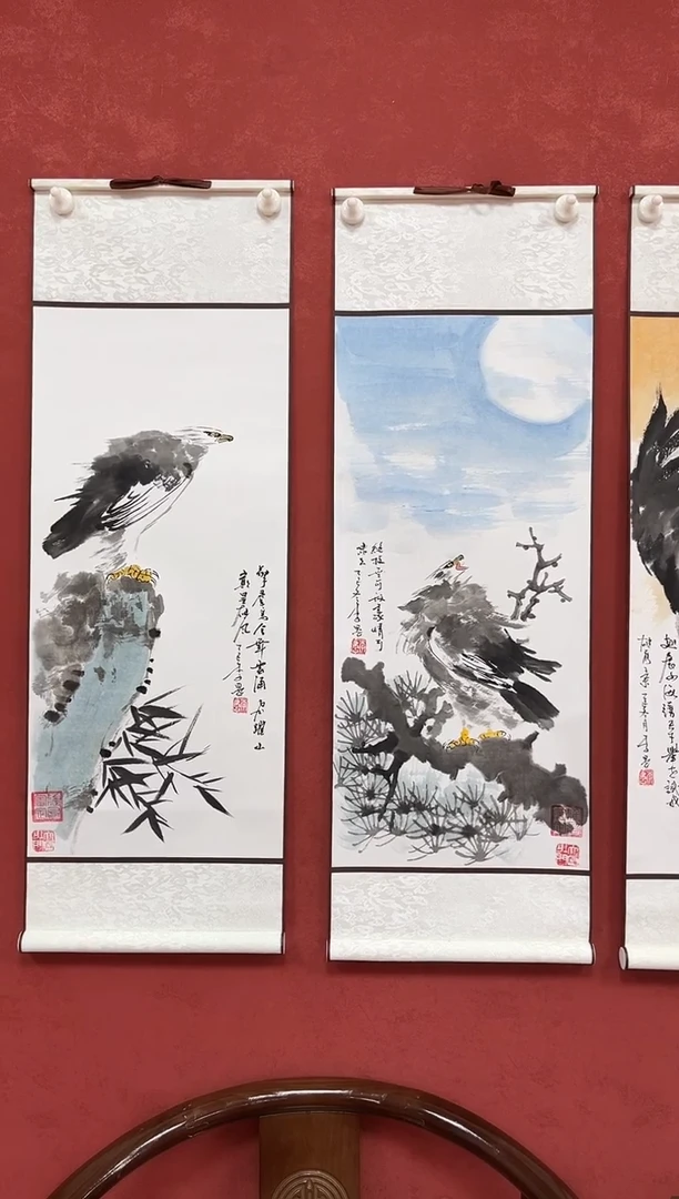 国画李愚老师作品条屏