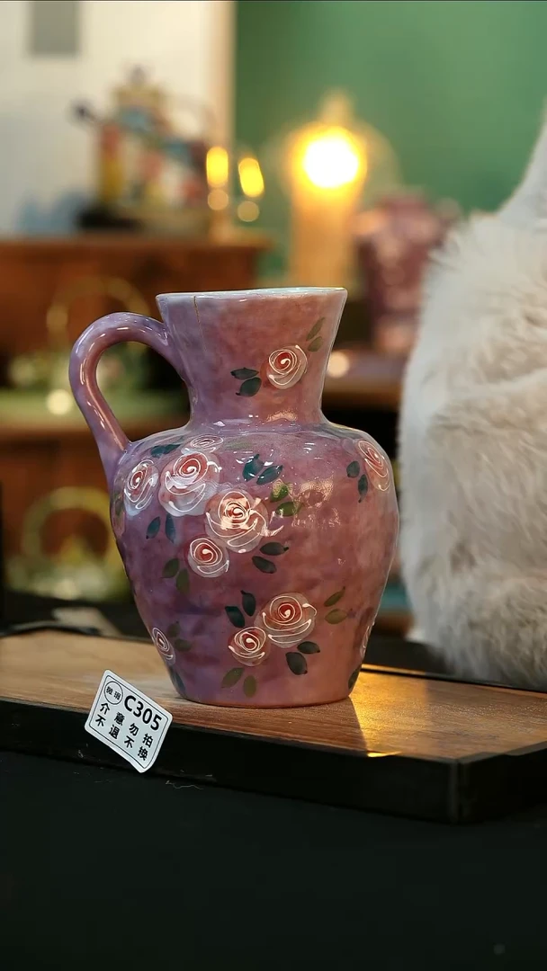 【闪购商品】杯手绘心瓷陶瓷浮力大瑕疵