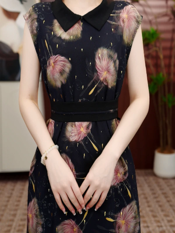 [送腰封]25款专柜高定粉羽星愿夏季连衣裙E-1036