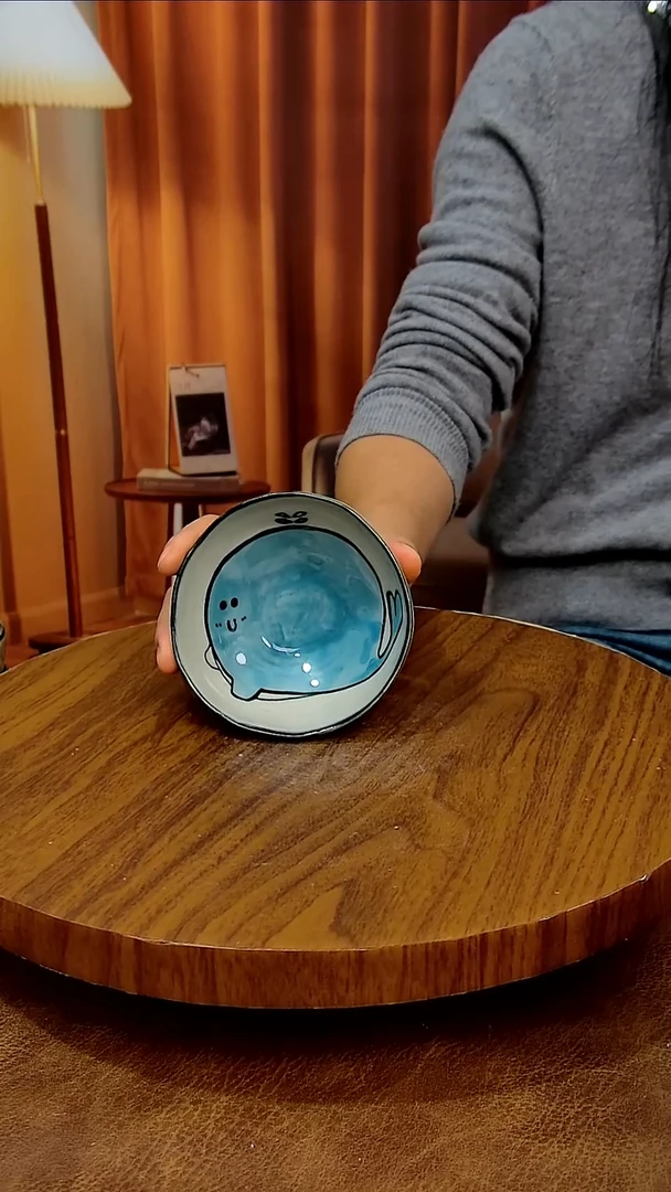 摆件陶景德镇手工手绘釉下彩陶瓷