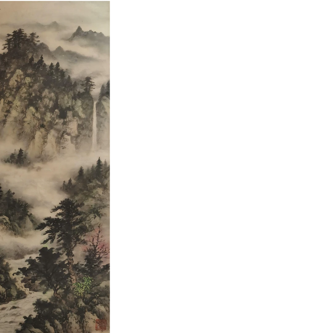 【辽拍】V250420-1-36《山水》（1.6平尺) 纸本镜片  ws1107午