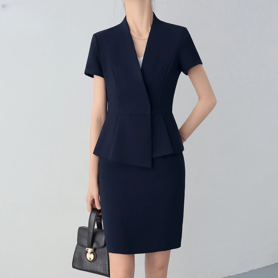 职业西装套装女夏季西服气质女神范高端酒店经理工装珠宝店工作服