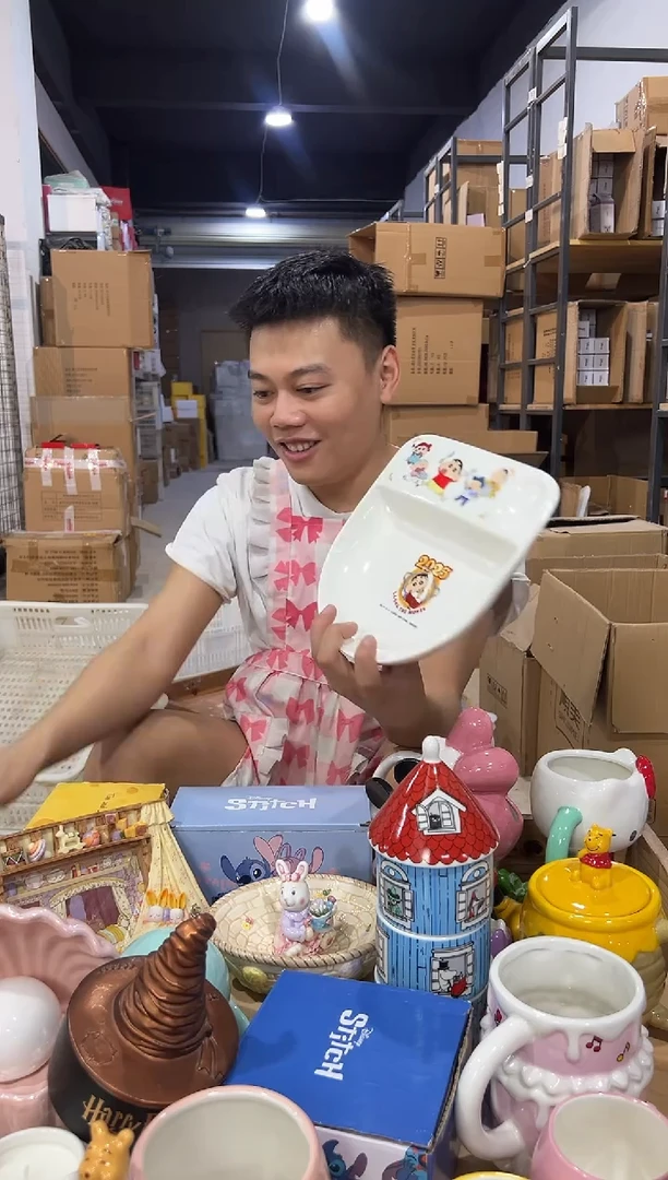 瓷片A款蜡笔小新饺子盘