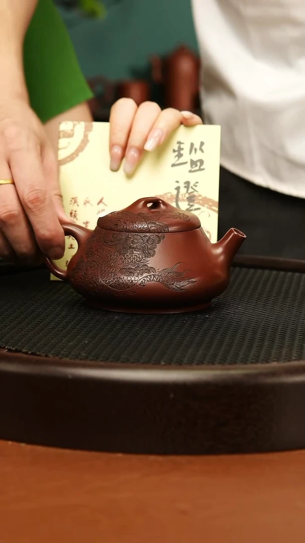 茶壶紫砂438精工老紫泥