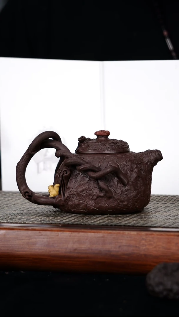 茶壶紫砂原矿紫朱泥树荫供春280cc