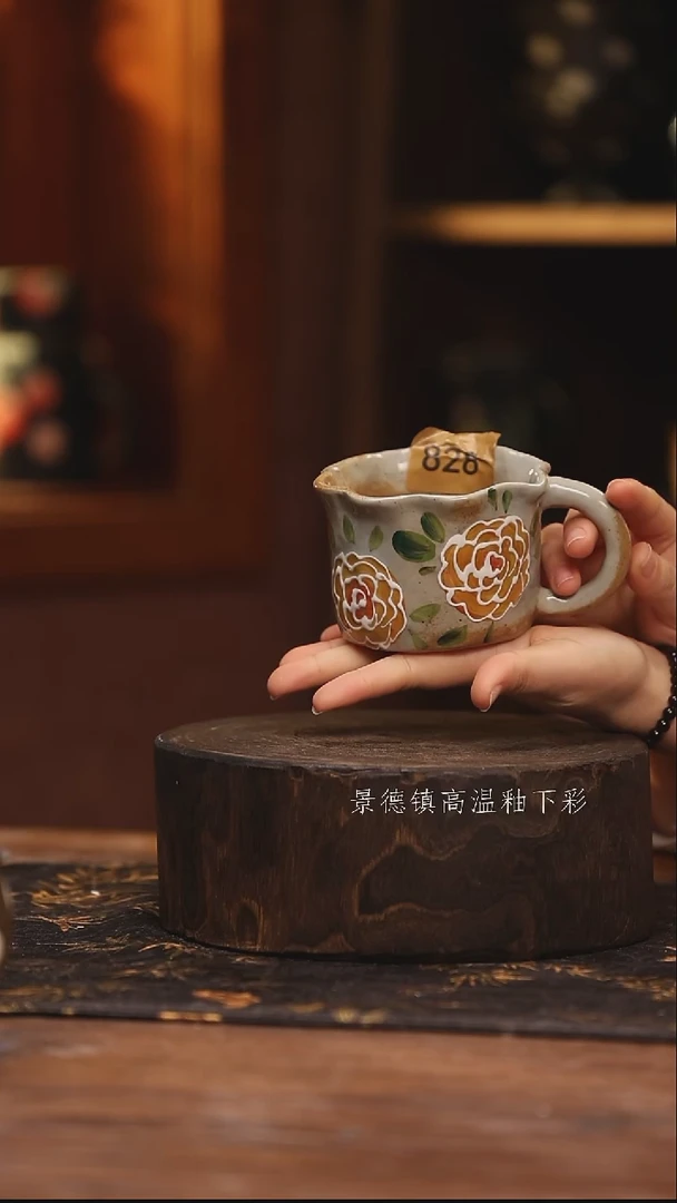 陶瓷景德镇高温釉下手绘陶瓷@L828@