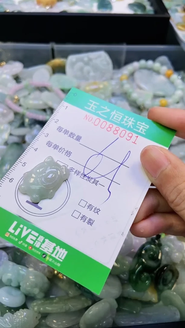 翡翠未镶嵌颈饰闪购0088091